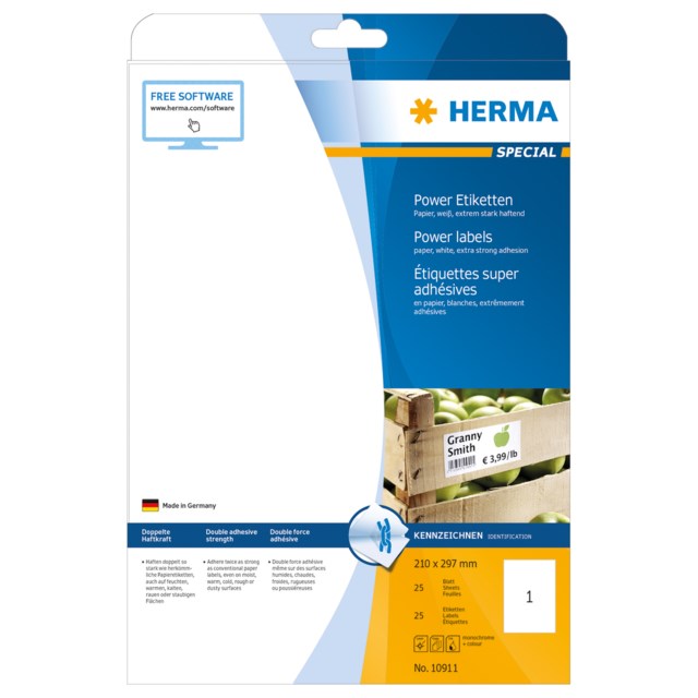 Etikett Herma Special Power 210 x 297mm 25st/fp - 210x297mm - 1