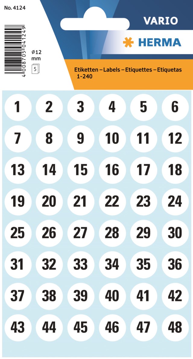 Etikett 1-240 Ø12 240/fp - 12mm - 1