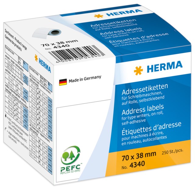 Etikett Adress 38x70 250/rl - 1
