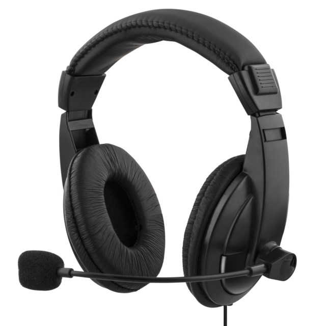 Stereo Headset Slutna Bakom Öronen Volymkontroll 2x3.5mm 2m - 1