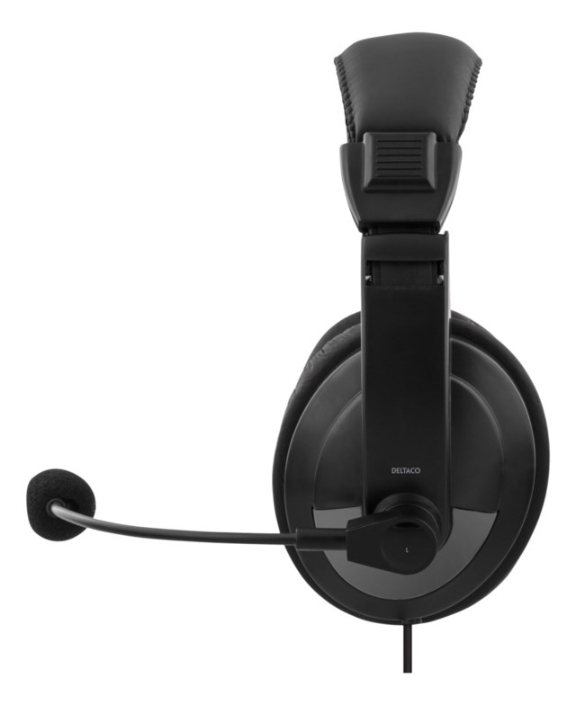 USB Stereo Headset 40mm Drivrutiner 32 Ohm 20Hz-20kHz Svart - 1