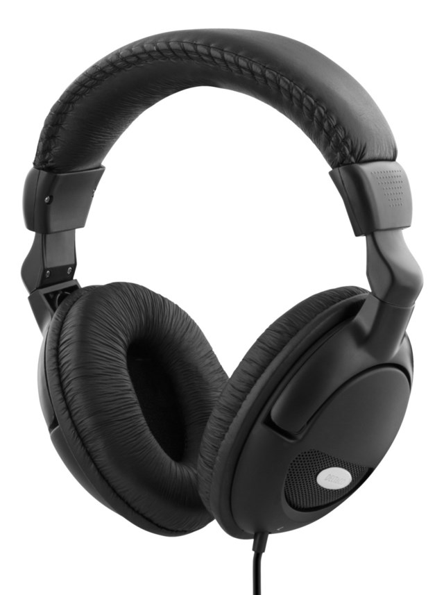 Hörlurar Med Volymkontroll 2.2m Kabel Svart - 1