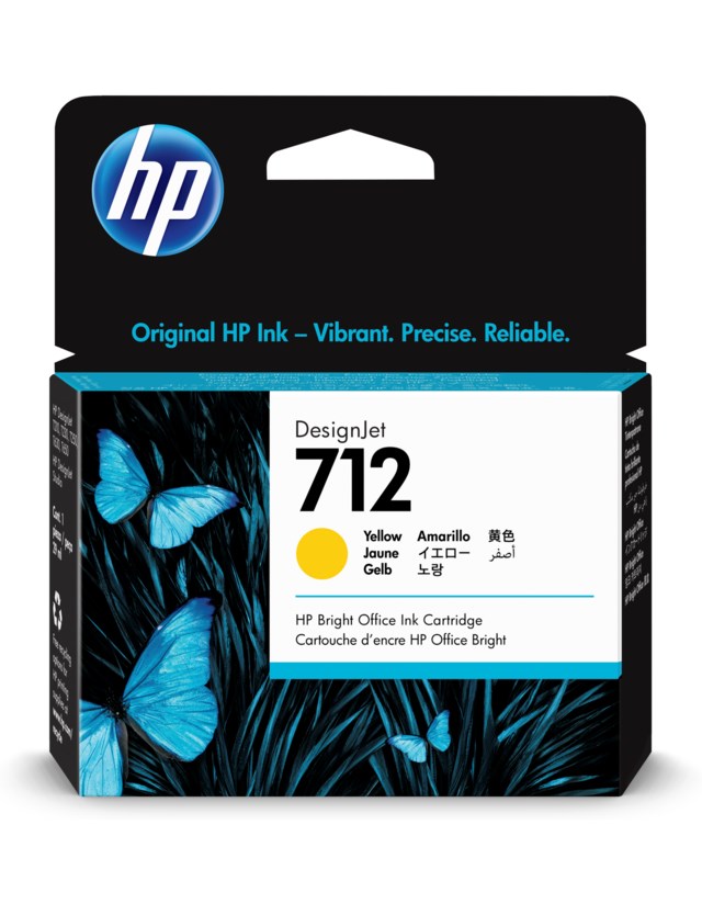 Ink-Jet HP No 712 29ml gul - 29ml - 1