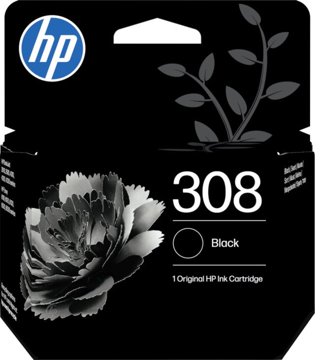 Ink-Jet HP No 308 svart - 1