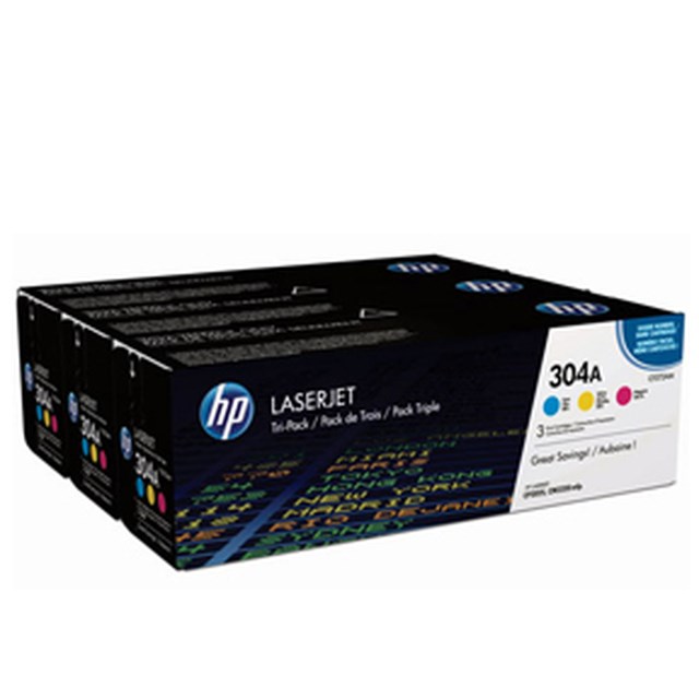 Lasertoner HP 304A cyan/magenta/gul Multipack - 1