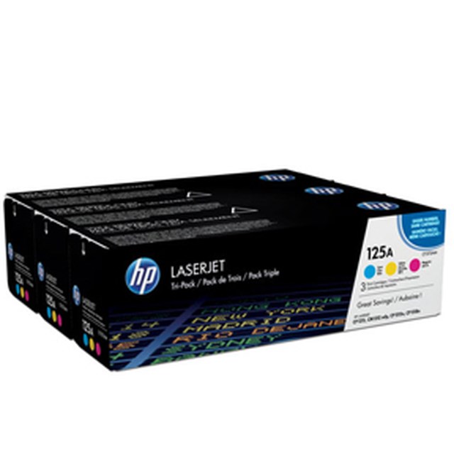 Lasertoner HP 125A cyan/magenta/gul Multipack - 1