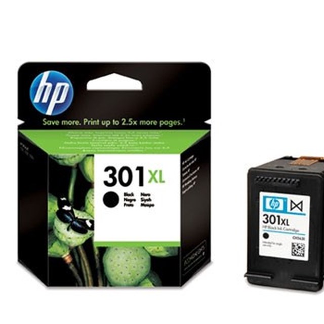 Ink-Jet HP No 301 XL svart - 8ml - 1