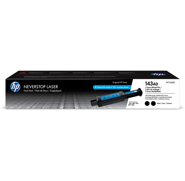 Lasertoner HP 143AD svart 2-pack - 1