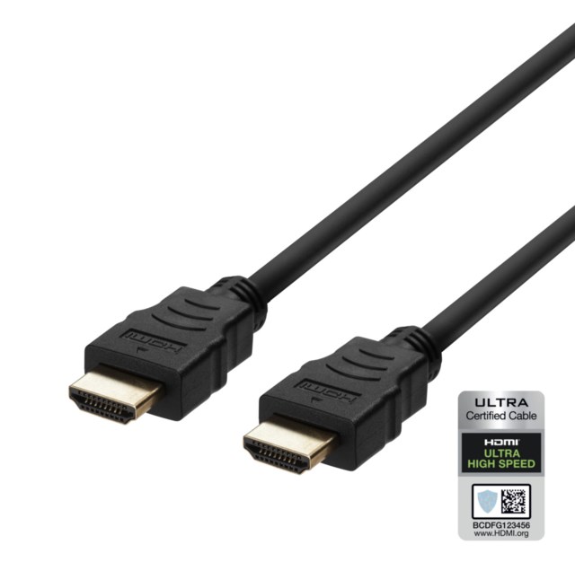 Ultra High Speed HDMI-kabel 48Gbps 3m svart - 1