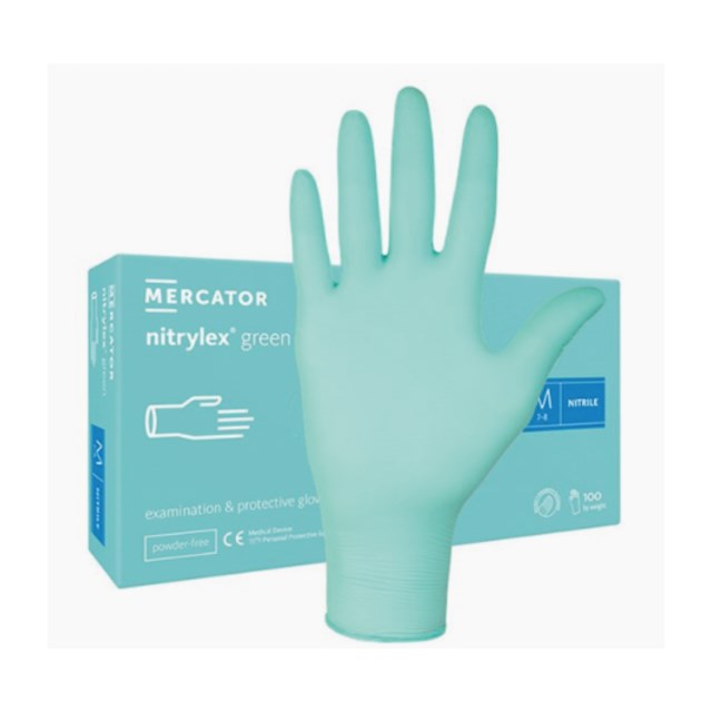 Nitrilhandske Nitrylex Green Mintgrön 100st - M - 1