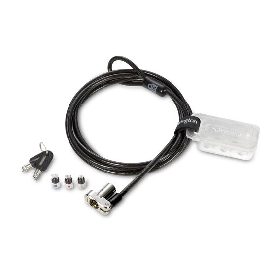 Datorlås Kensington 3-in-1 KD, Kensington/Nano/Wedge, 1,8 m kabel - Elektronik & IT - Datortillbehör datortillbehör