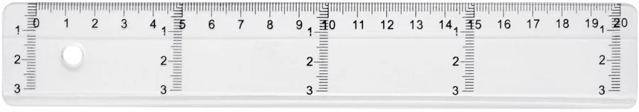 Linjal tvärgradig 20cm - 200mm - 1