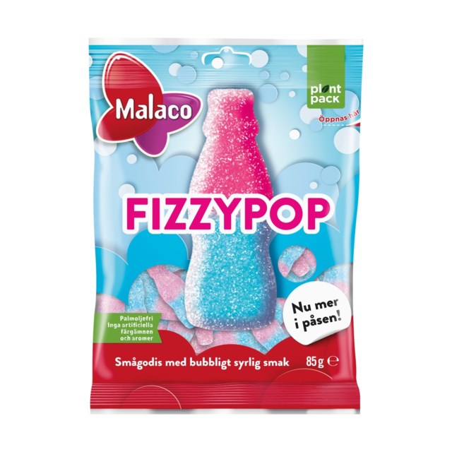 Malaco Fizzypop bag 85g - 1