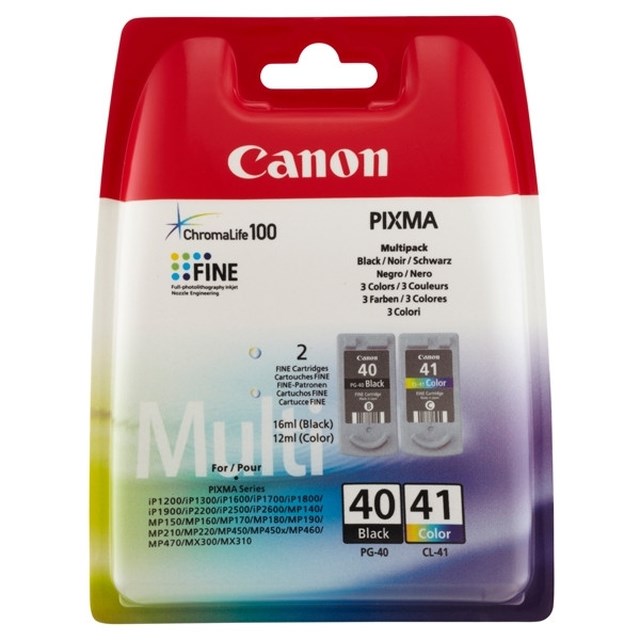 Ink-Jet Canon PG-40/CL-41 svart & 3-färg - 1