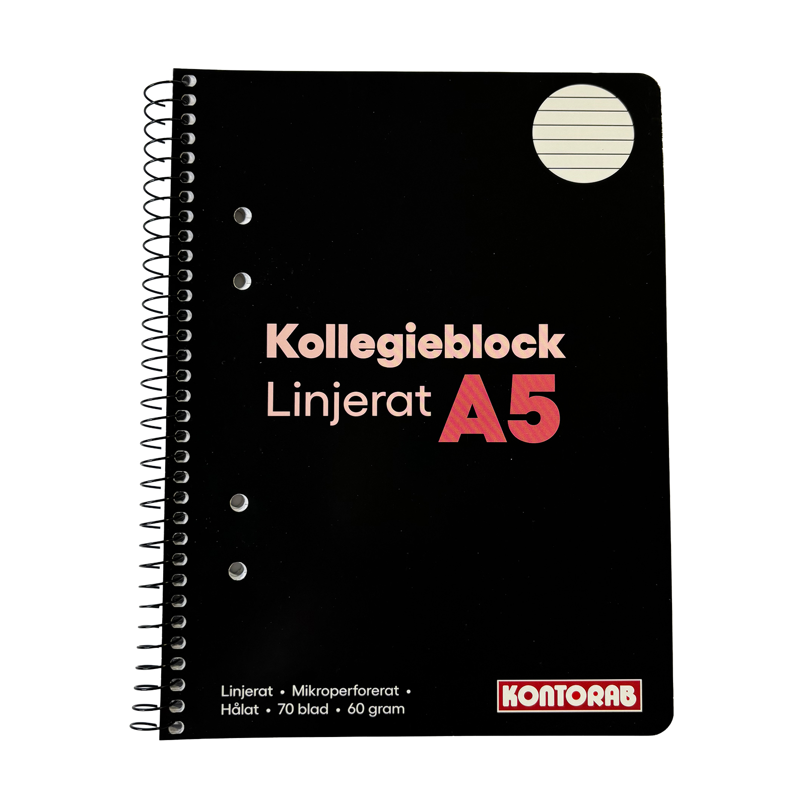 Kollegieblock Kontorab A5 60g linjerat hålat - Kontor & Papper - Block, Blanketter & Post-It - Kollegieblock