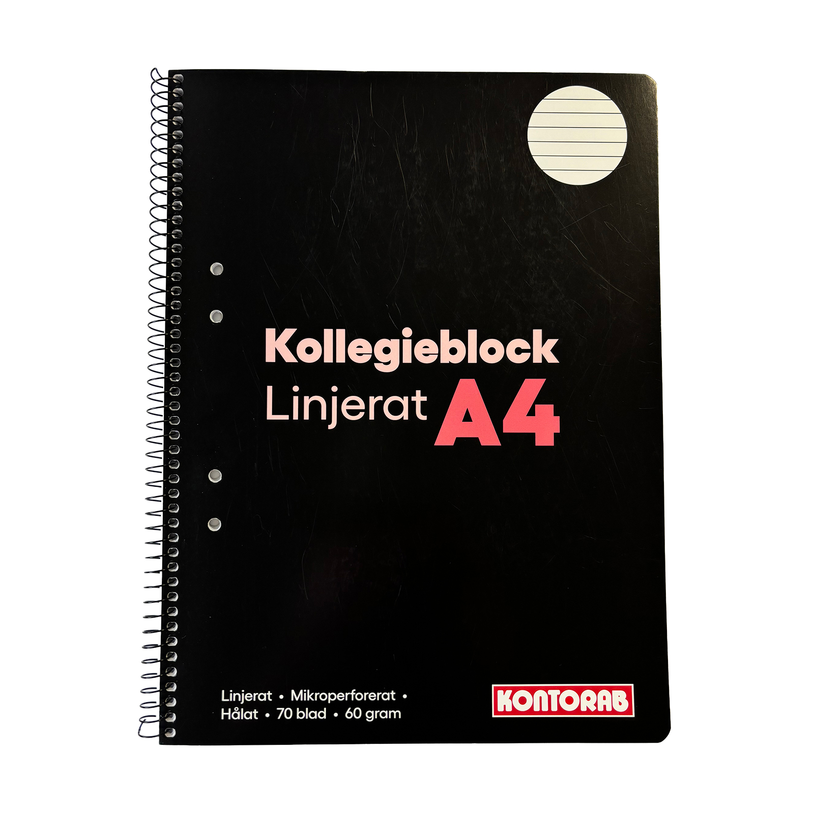 Kollegieblock Kontorab A4 linjerat, hålat, 60 g/m² - Kontor & Papper - Block, Blanketter & Post-It - Kollegieblock