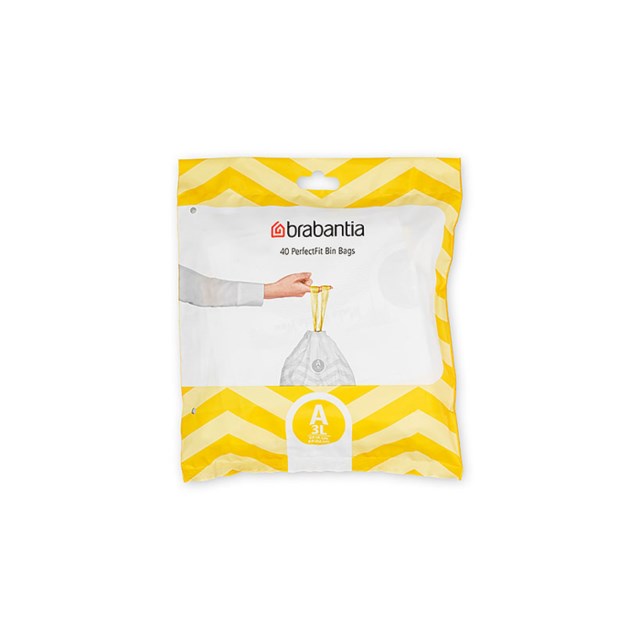 Avfallspåse Brabantia Perfectfit A 3 Liter 40st/rle - 3L - 1