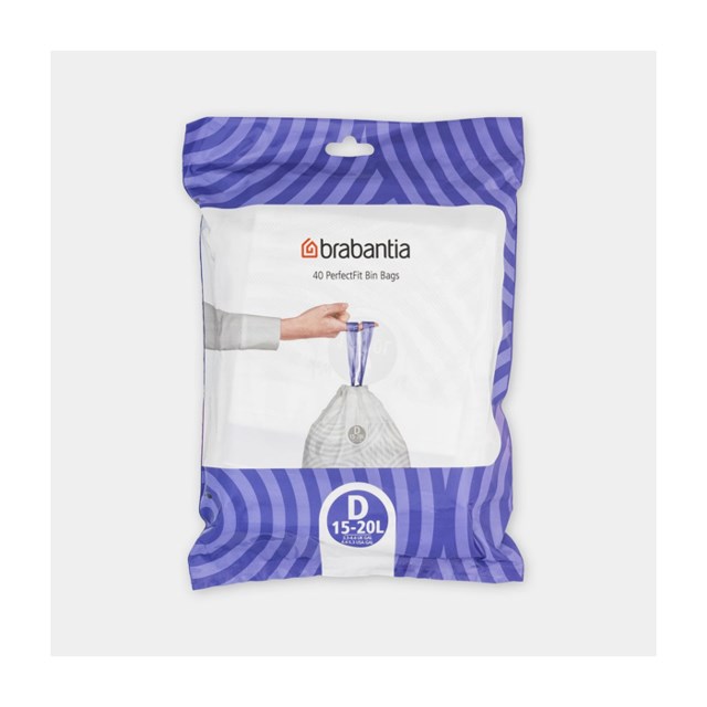 Avfallspåsar PerfectFit, D, 15-20L, 40st - 15-20L - 1