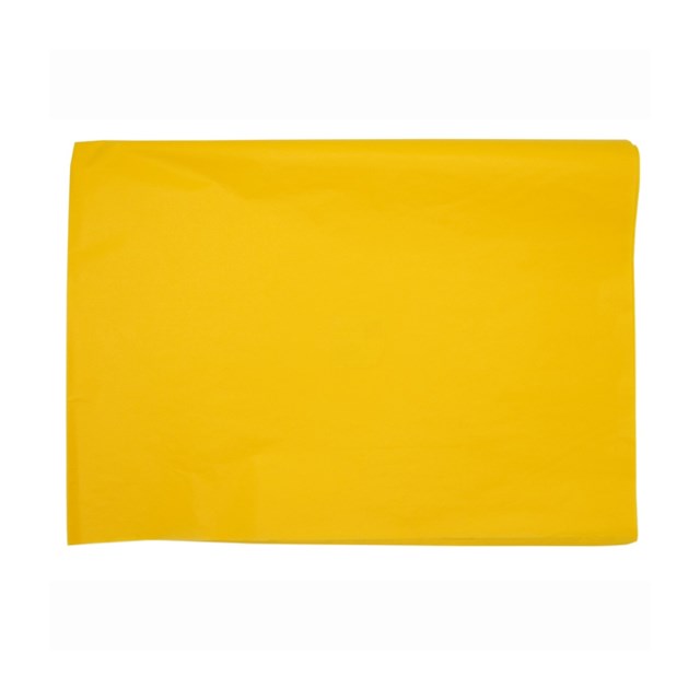Silkespapper 51x76cm gul 25ark/fp - 510x760mm - 1