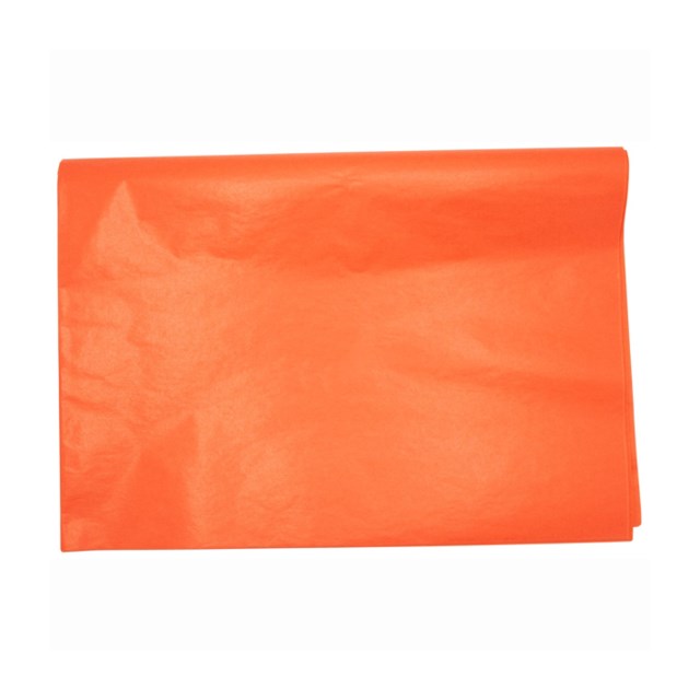 Silkespapper 51x76cm orange 25ark/fp - 510x760mm - 1