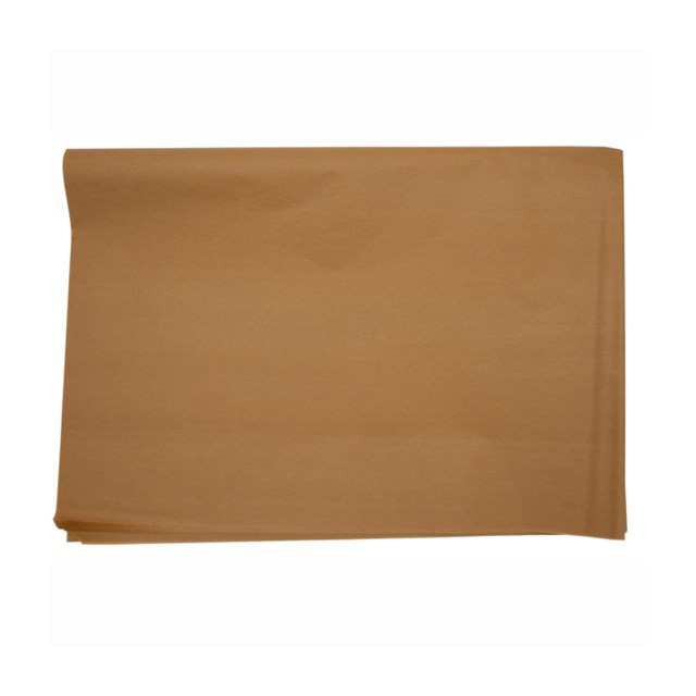 Silkespapper 51x76cm brun 25ark/fp - 510x760mm - 1