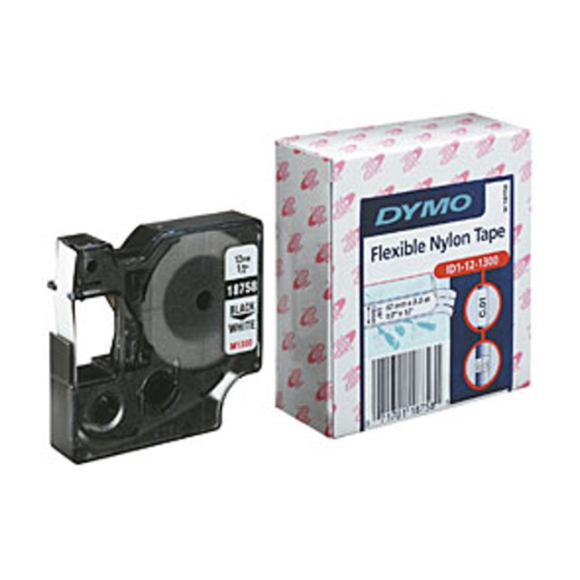 Märkband Dymo Rhino Ind flex nylon 12mm svart/gul - 12mm - 1
