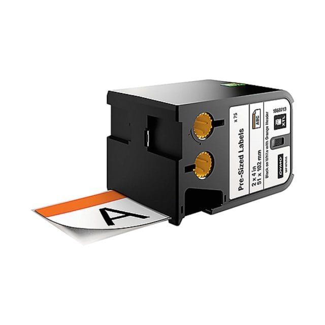 Säkerhetsetiketter Dymo XTL 51x102mm orange 70st/fp - 51x102mm - 1