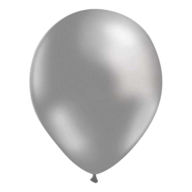 Ballonger Ø 25 cm silver, 10st/fp - 250mm - 1