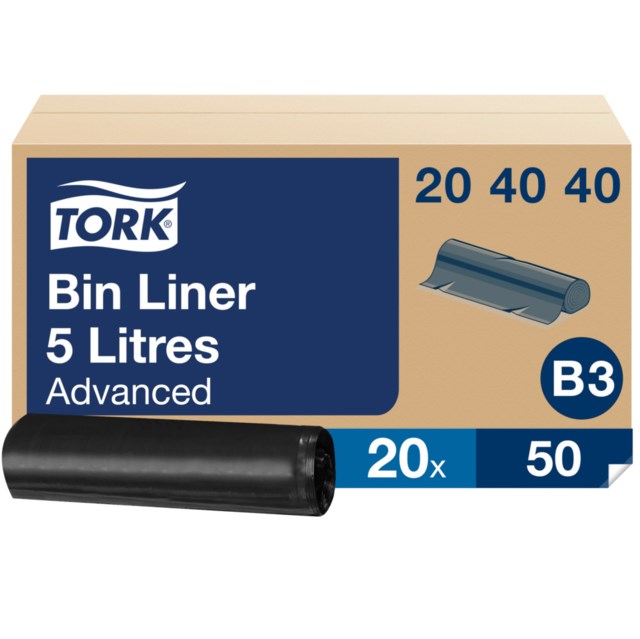 Sanitetspåse Tork B3 325x400mm svart 1000st/krt - 1