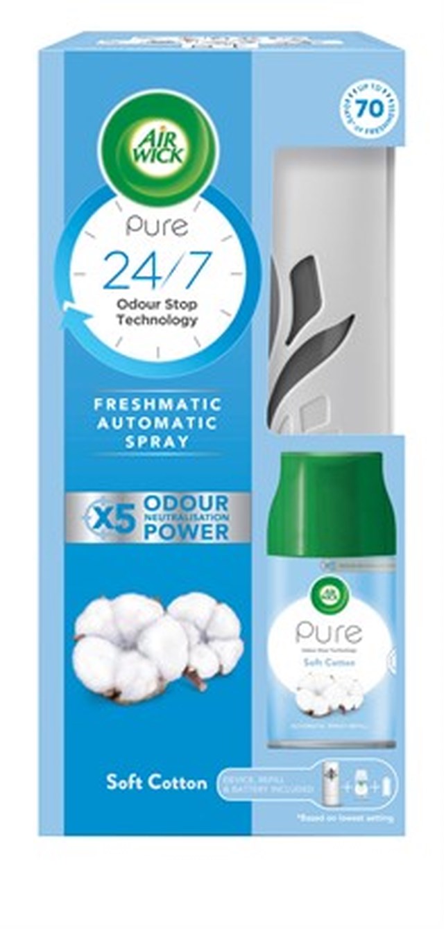 Airwick Freshmatic Pure Soft Cotton Starter Kit 4x1-p - 1