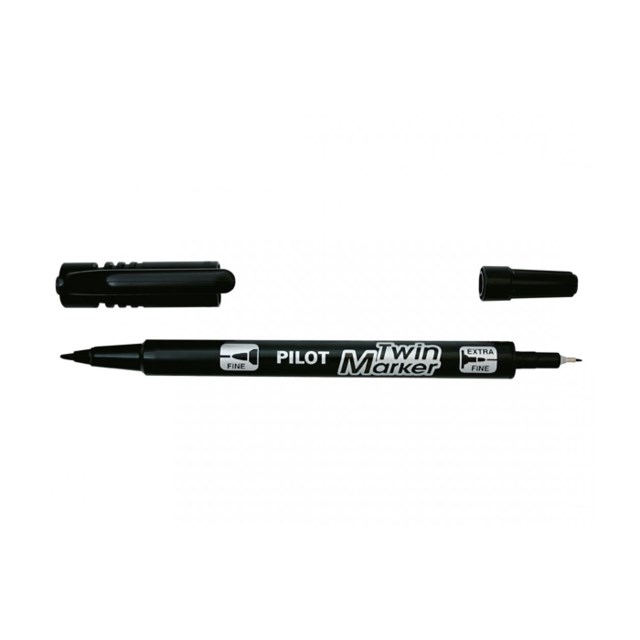 Märkpenna Pilot BG Twin Marker svart - 1