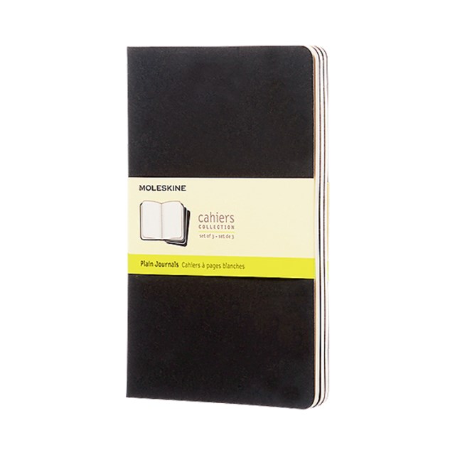 Anteckningsbok Moleskine Cahier Large olinjerad svart - 130x210mm - 1