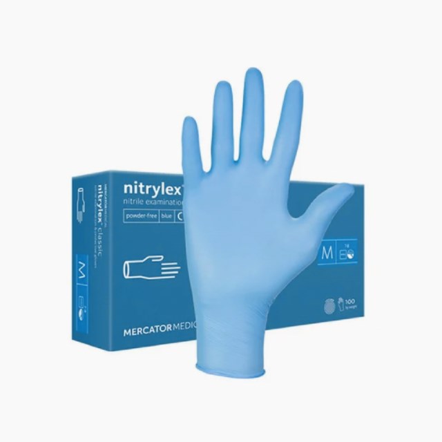 Nitrilhandske Nitrylex Classic Blå 100st - M - 1