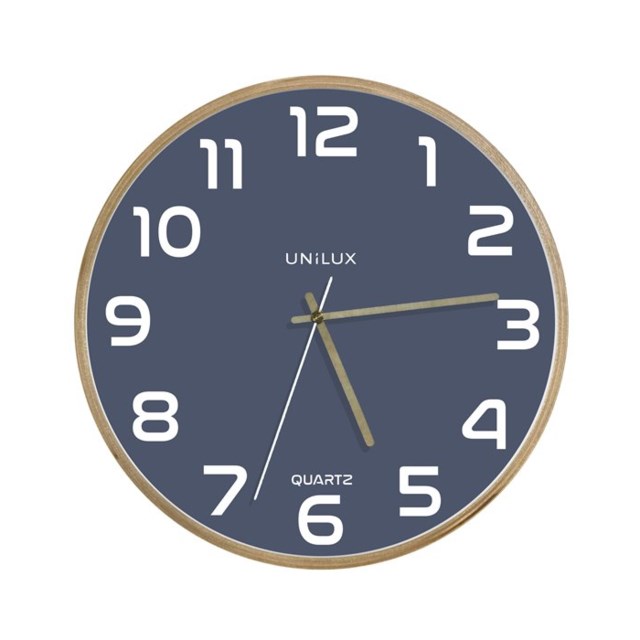 Klocka Unilux Baltic Ø 31,5 cm trä/blå - Ø315mm - 1