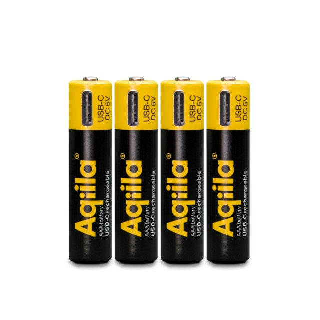 Batteri Aqiila Powerbird Rechargeable AAA, USB-C, 1,5V, 4 st - 1