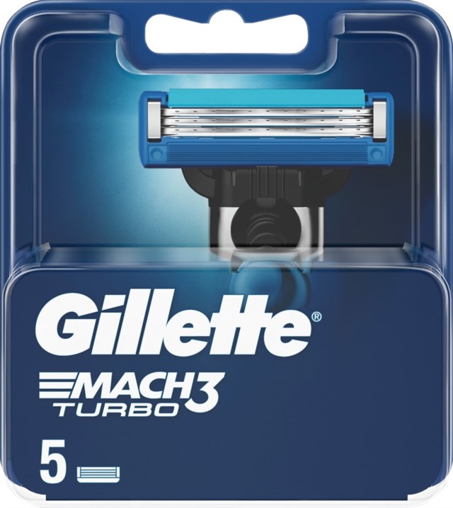 Gillette Mach3turbo Rakblad för Män 5st - 1