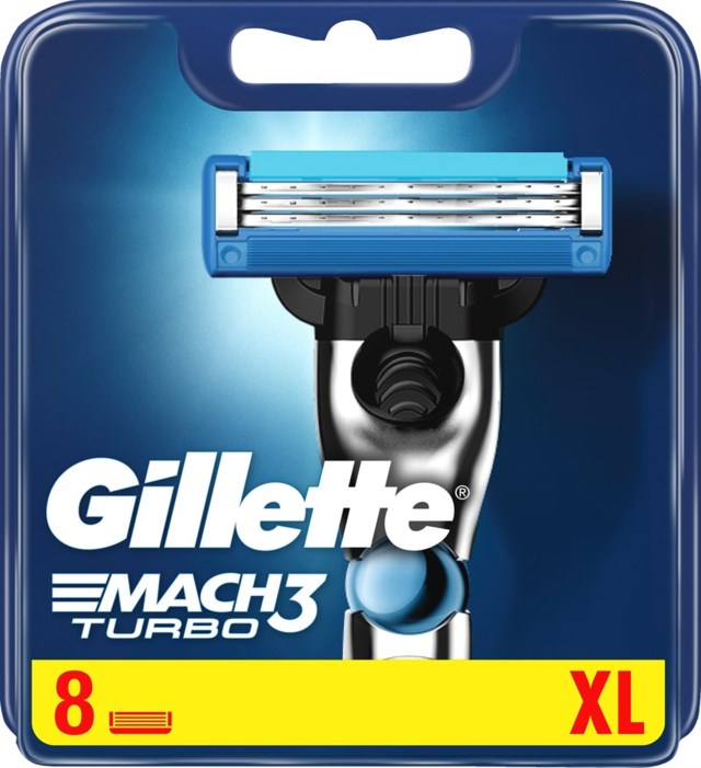 Gillette Mach3 Turbo Rakblad 8 st - 1