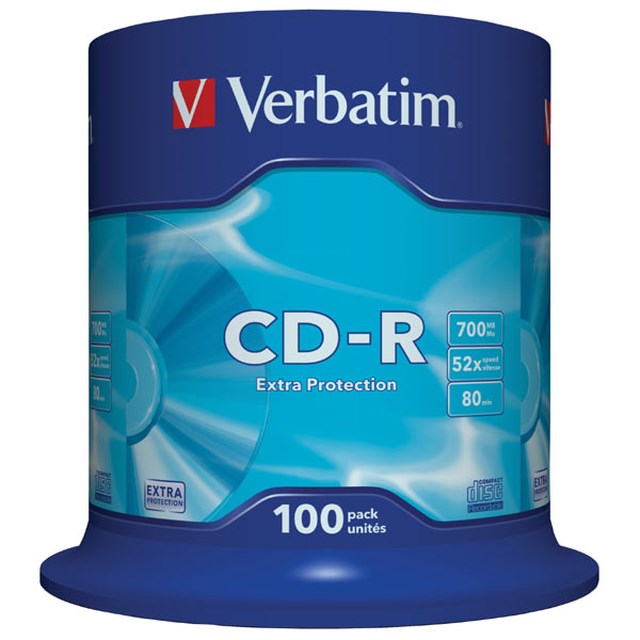 CD-R Verbatim 52x cakebox 100/fp - 1
