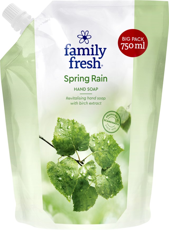 Family Fresh Tvål Spring Rain Refill 750ml - 1
