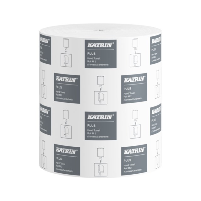 Torkrulle Katrin Plus M Plus 2-lag vit 6rl/fp - 1