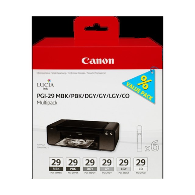PGI-29 MBK/PBK/DGY/GY/LGY/CO multi pack - 1
