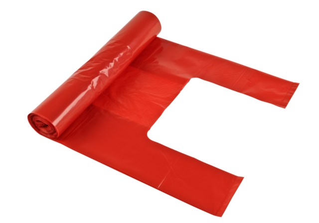 Källsorteringssäck 380/370x1150mm 50my röd 25st/rl - 380/370x1150mm - 1