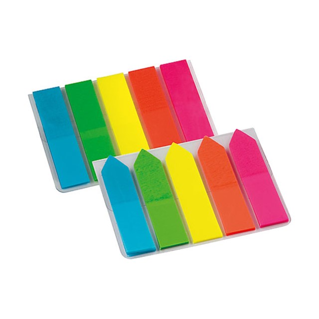 Märkflik Stick´n PP pilformade 42x12mm neon 5st/fp - 45x12mm - 1