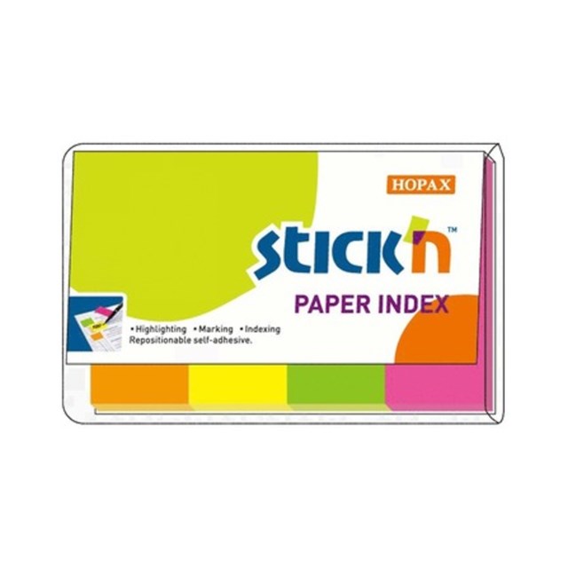 Märkflik Stick´n paper index 4 färger - 20x50mm - 1