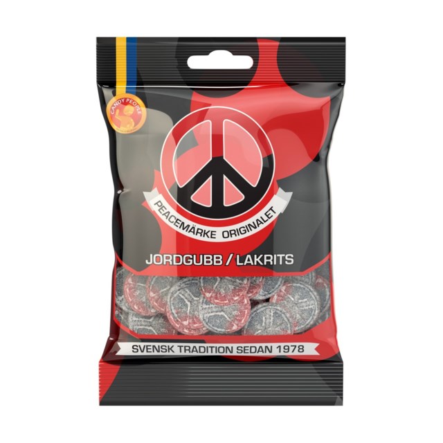 Peacemärke Jordgubb/Lakrits 80g - 1