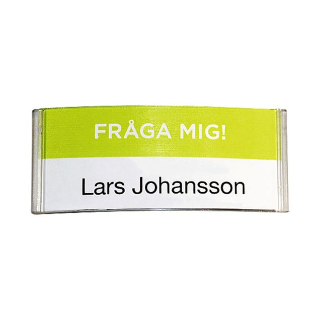 Namnbricka Atlantis Fråga mig - 78x32mm - 1