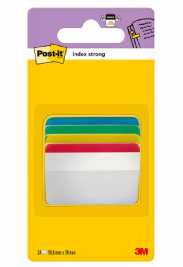 Märkflik Post-it Strong Index R/G/B/G - 1