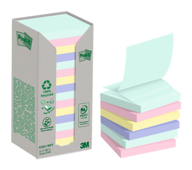 Post-it® Recycled Z-Notes - 1