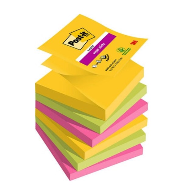Post-it Super Sticky Z-block R330 76x76mm Carnival 6st/fp - 76x76mm - 1