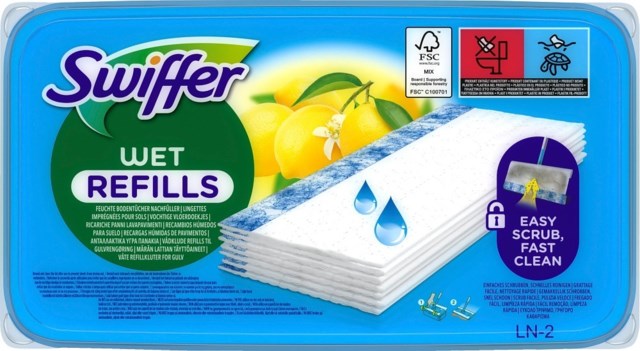 Swiffer Sweeper Fuktiga Refilldukar Citrus 10 st - 1